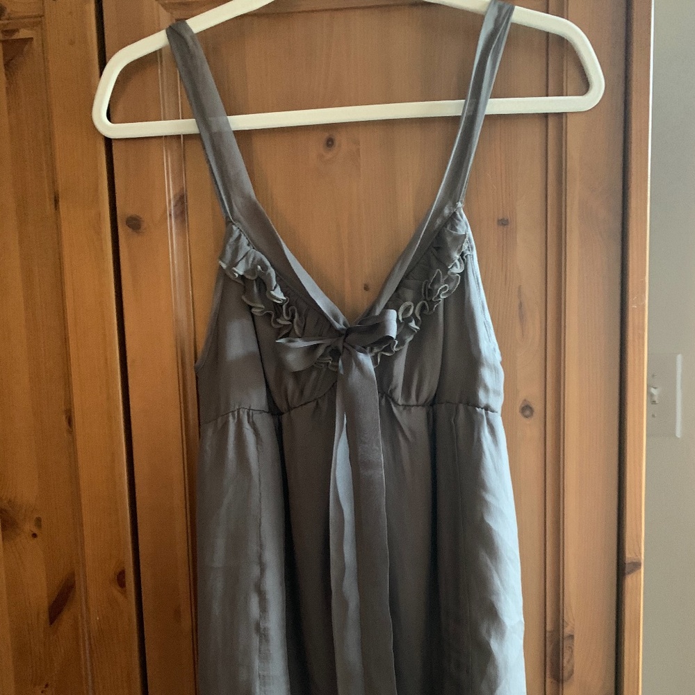Eloise taupe silk strappy camisole top